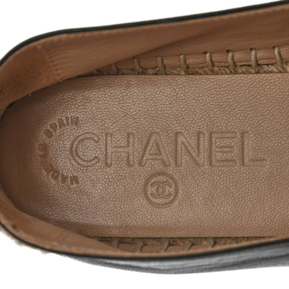 Chanel Lambskin CC Espadrilles 35 Black 7 of 9
