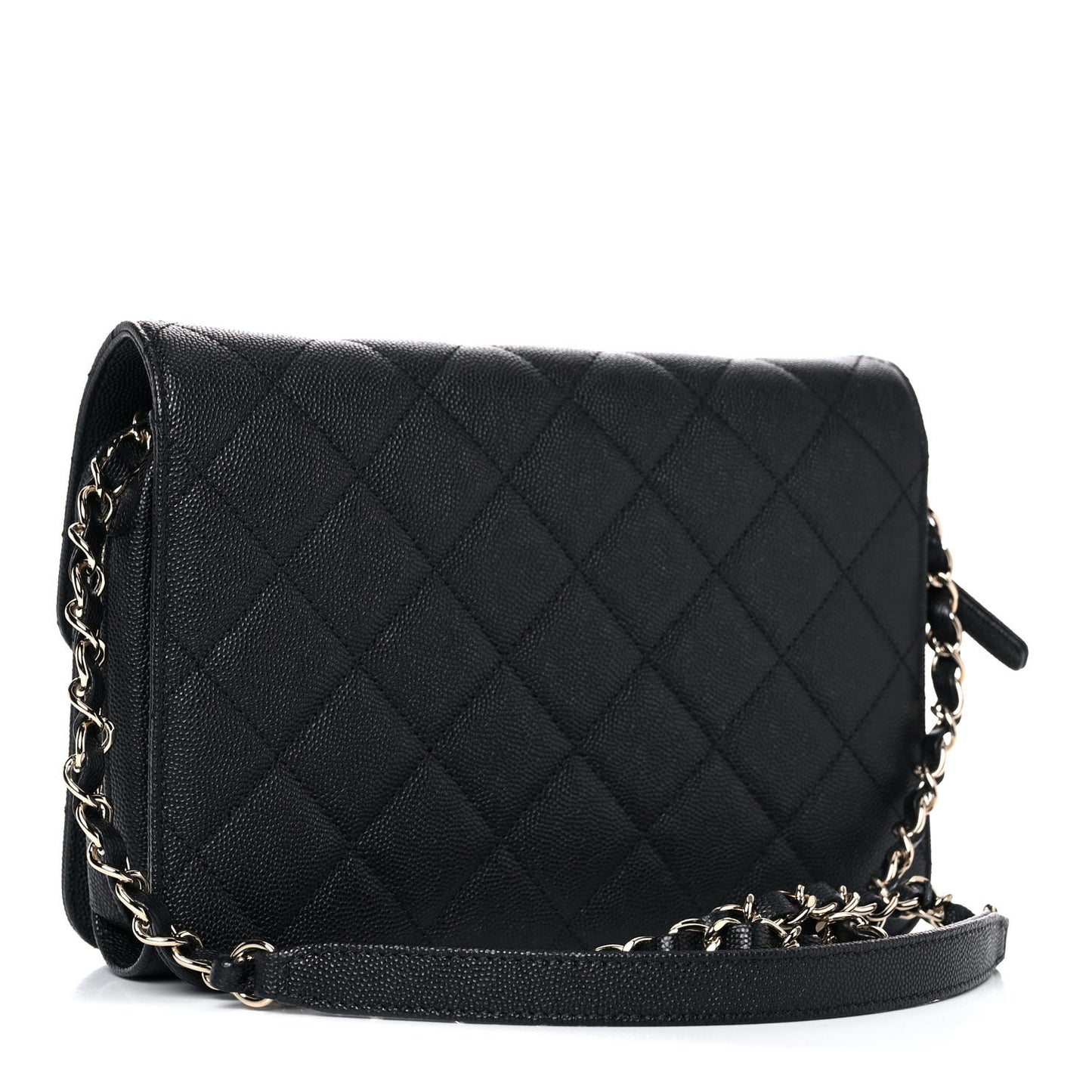 Caviar Quilted Large Like A Wallet Flap Black