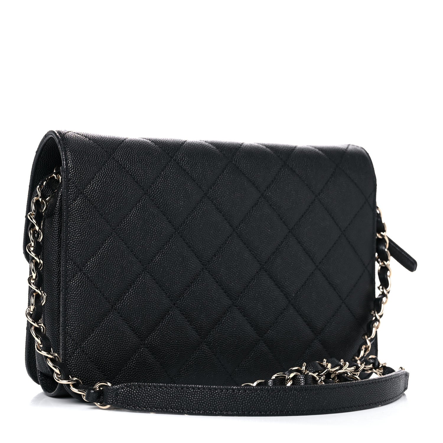 Chanel Caviar Quilted Large Like A Wallet Flap Black 3 of 13