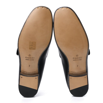 Gucci Goatskin Web Mens GG Loafers 7 Black 5 of 8