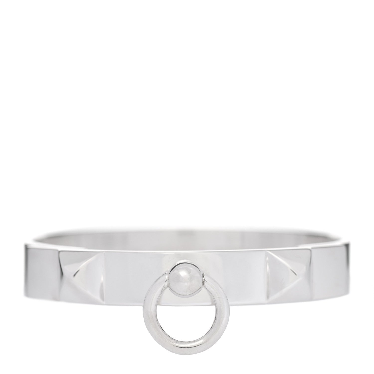 Hermes Sterling Silver PM Collier De Chien Bracelet SH 1 of 5