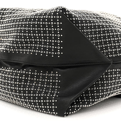Saint Laurent Lambskin Studded Drawstring Bag Black 10 of 10