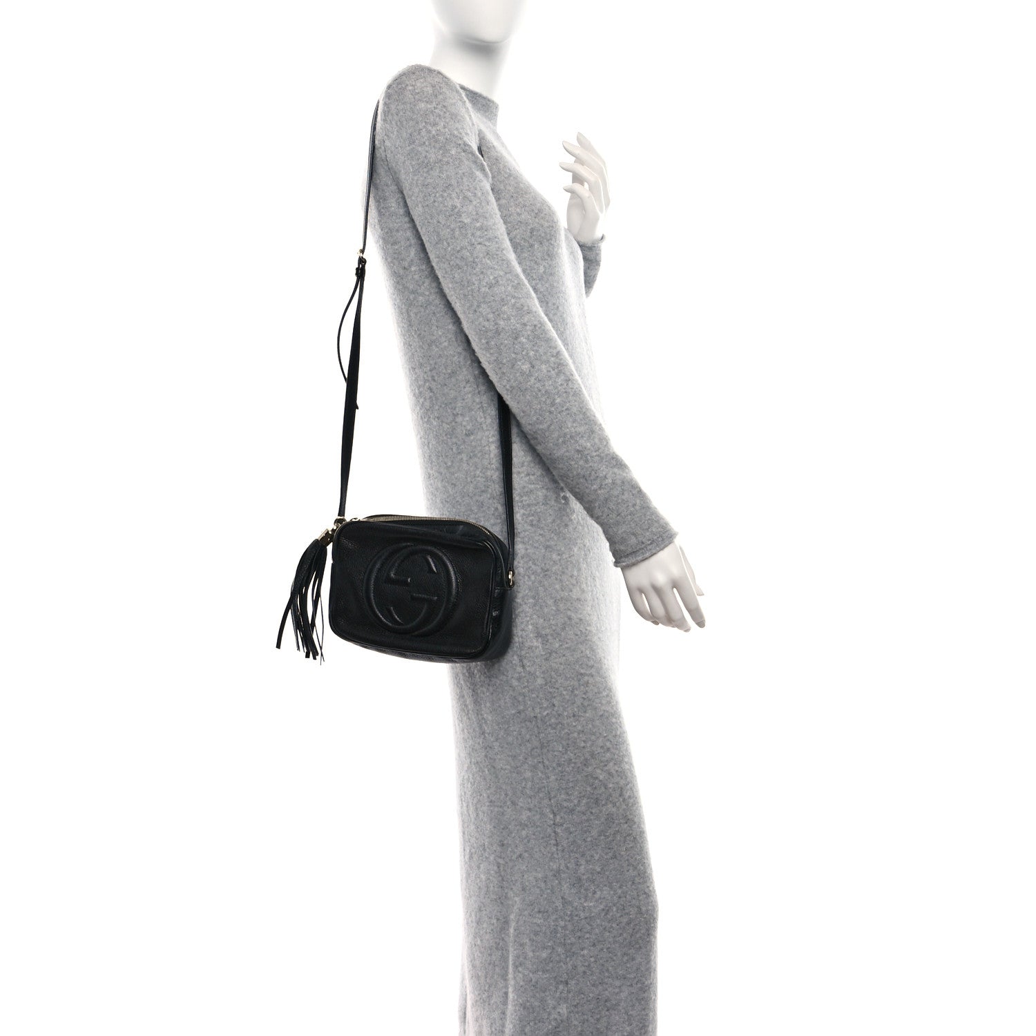 Gucci Pebbled Calfskin Small Soho Disco Bag Black 3 of 10