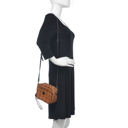 MCM Visetos Mini Camera Crossbody Bag Cognac 2 of 12