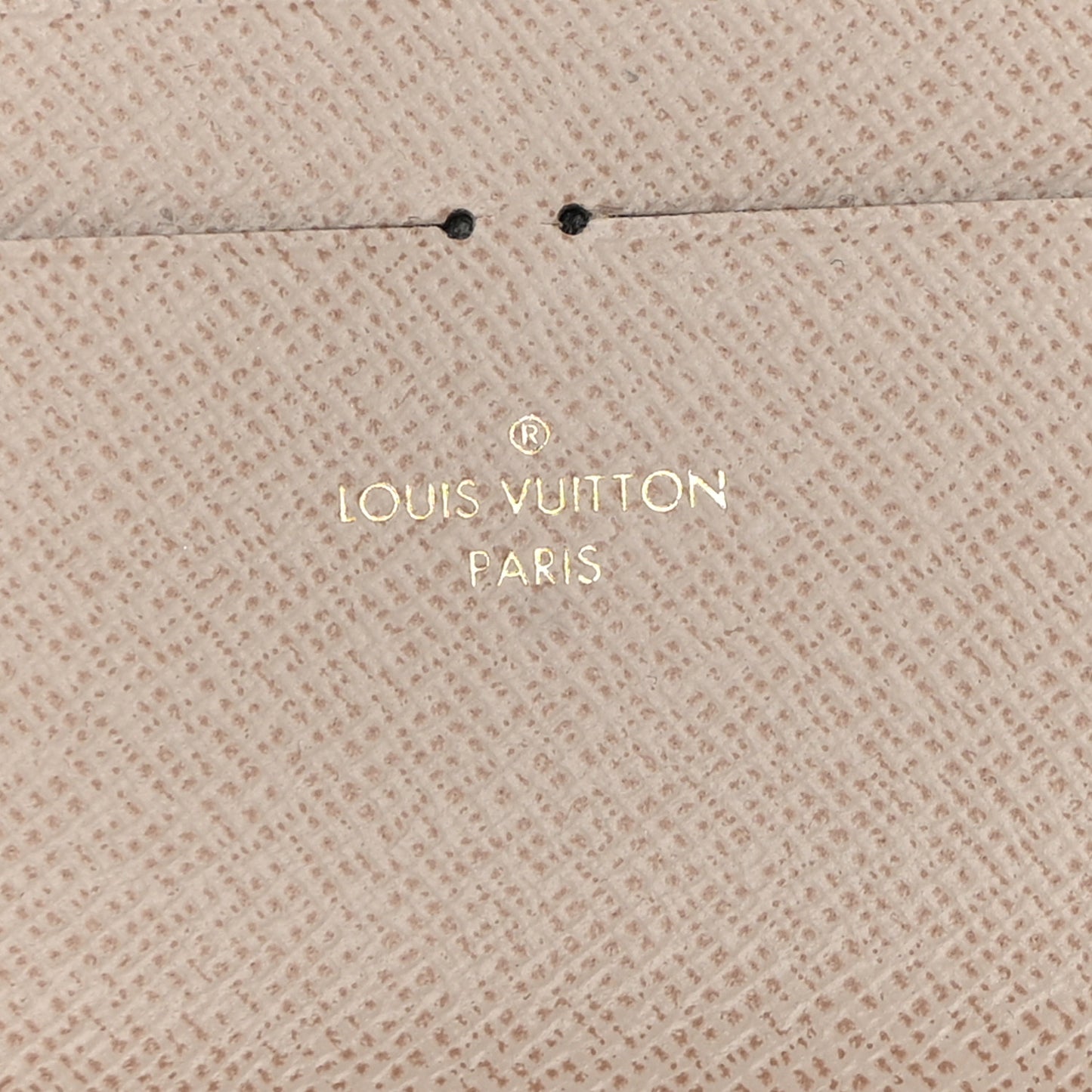 LOUIS VUITTON Calfskin Felicie Chain Wallet Card Holder Insert Tourterelle