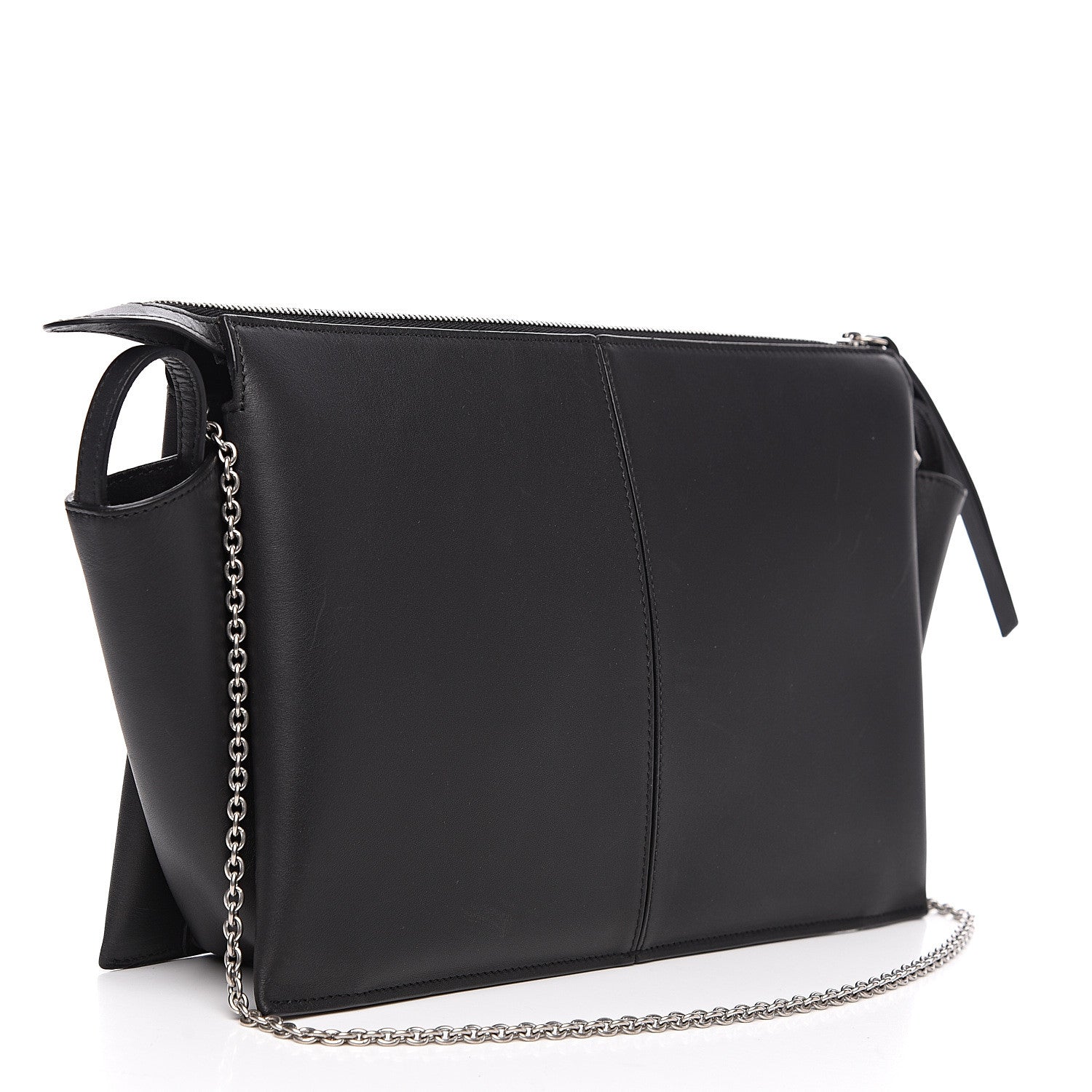 Celine Supple Natural Calfskin Tri-Fold Clutch Black 2 of 11