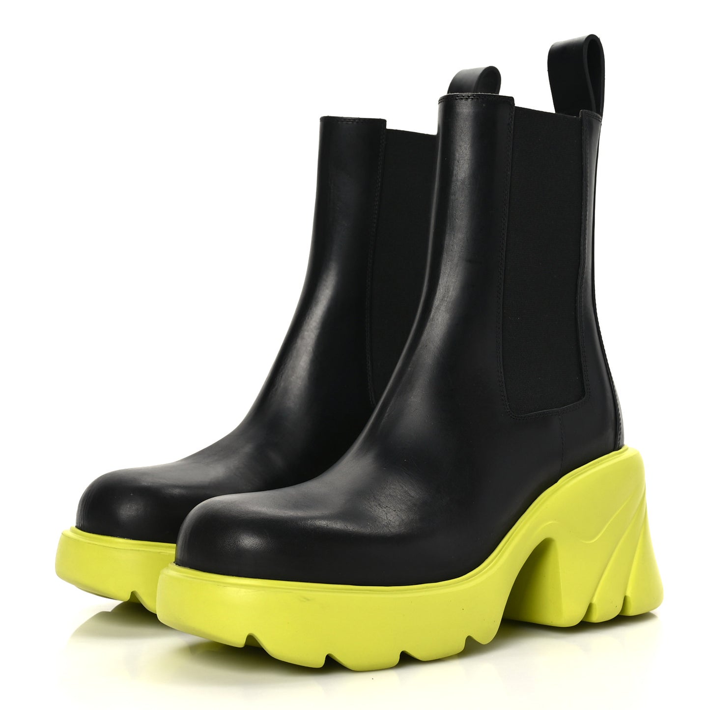 Calfskin Flash Ankle Boots 36 Black Kiwi