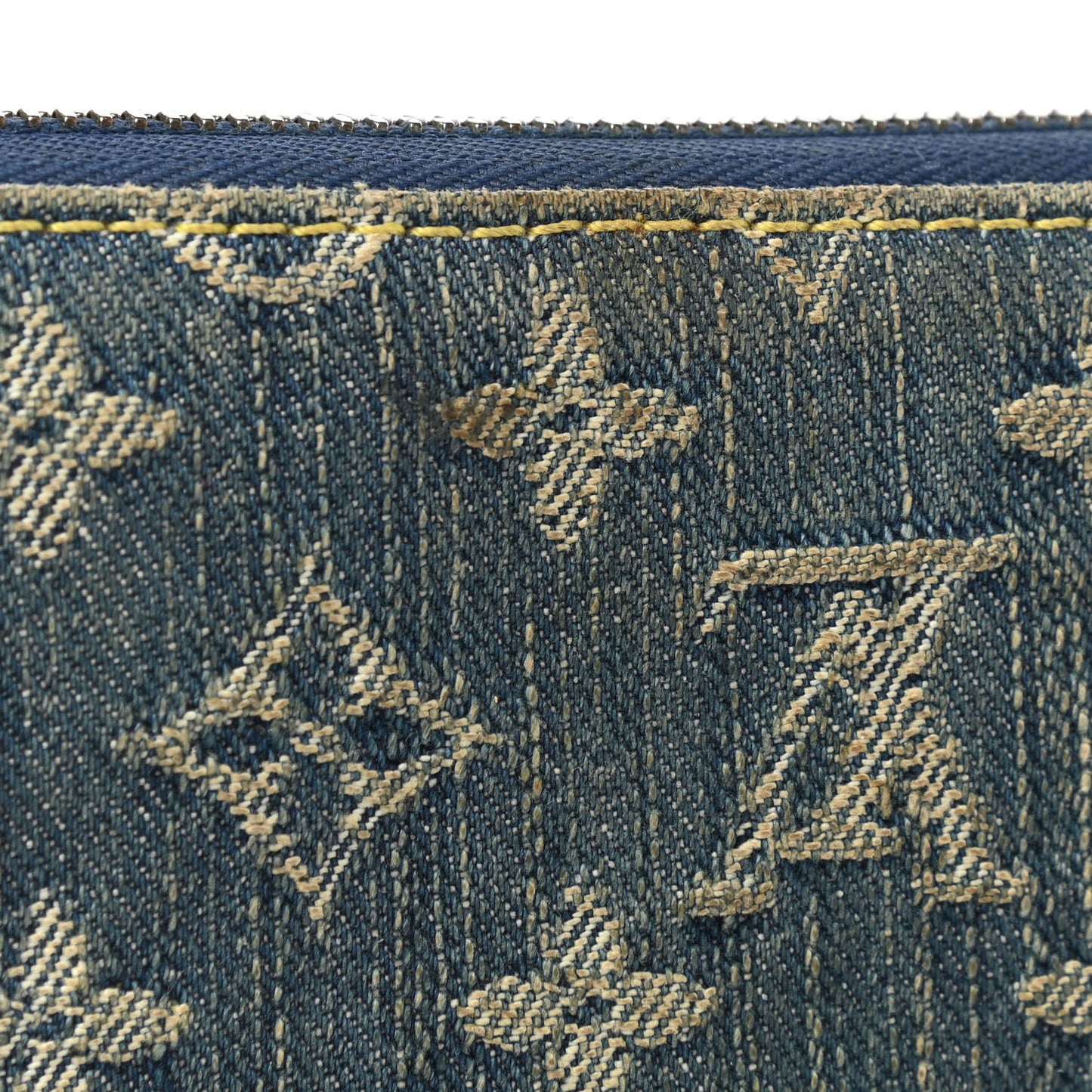 Monogram Denim Zippy Wallet Blue