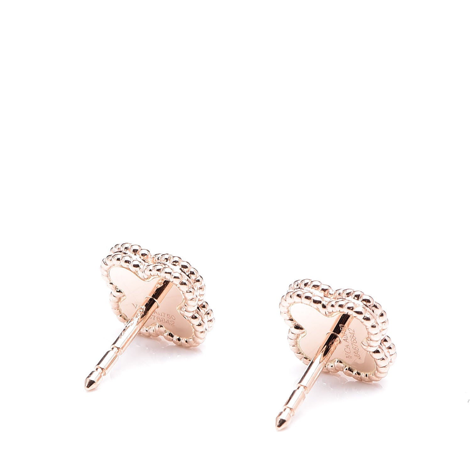 Van Cleef & Arpels 18K Rose Gold Sweet Alhambra Earrings 3 of 4