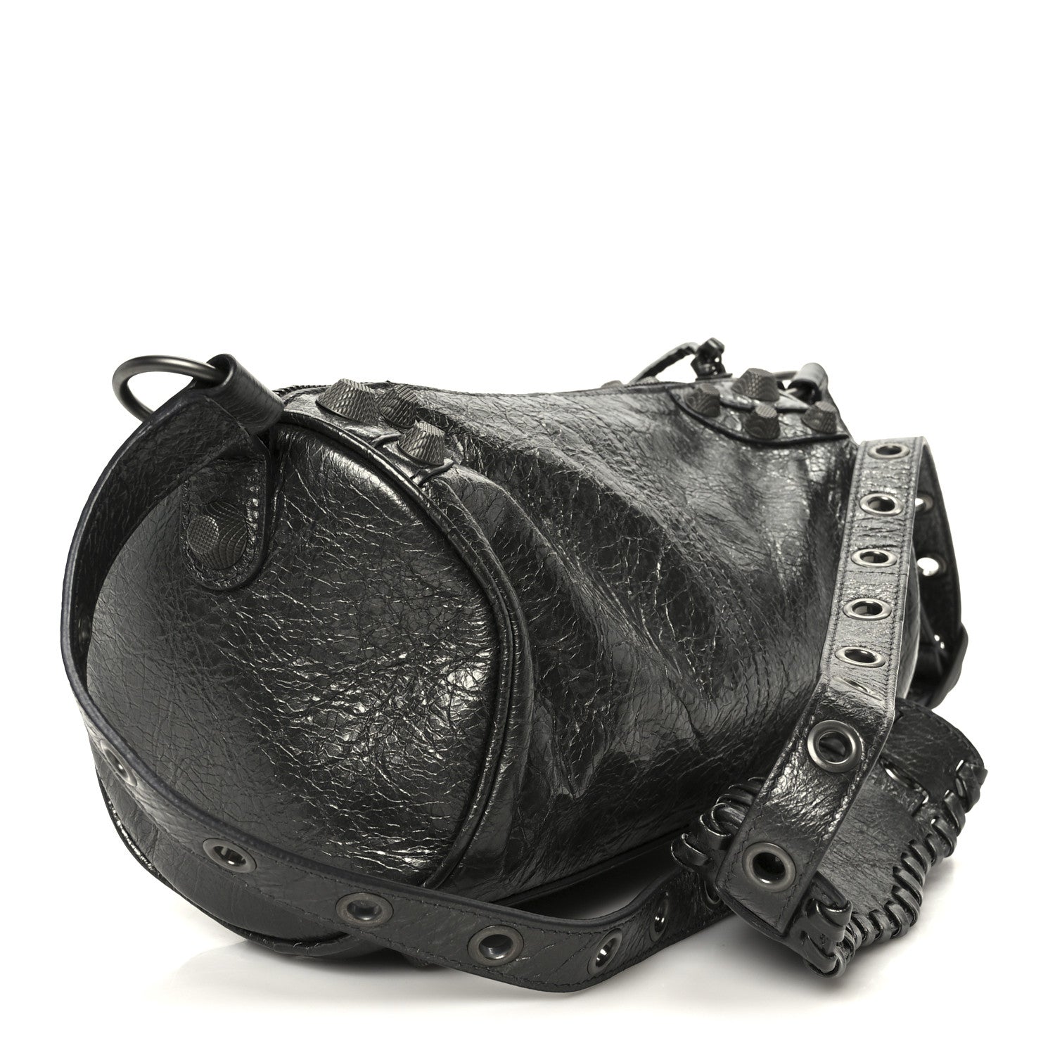 Balenciaga Agneau Arena Le Cagole Cylinder Bag Steel Grey 3 of 10