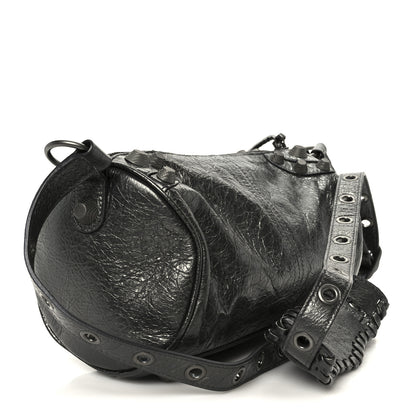 Balenciaga Agneau Arena Le Cagole Cylinder Bag Steel Grey 3 of 10