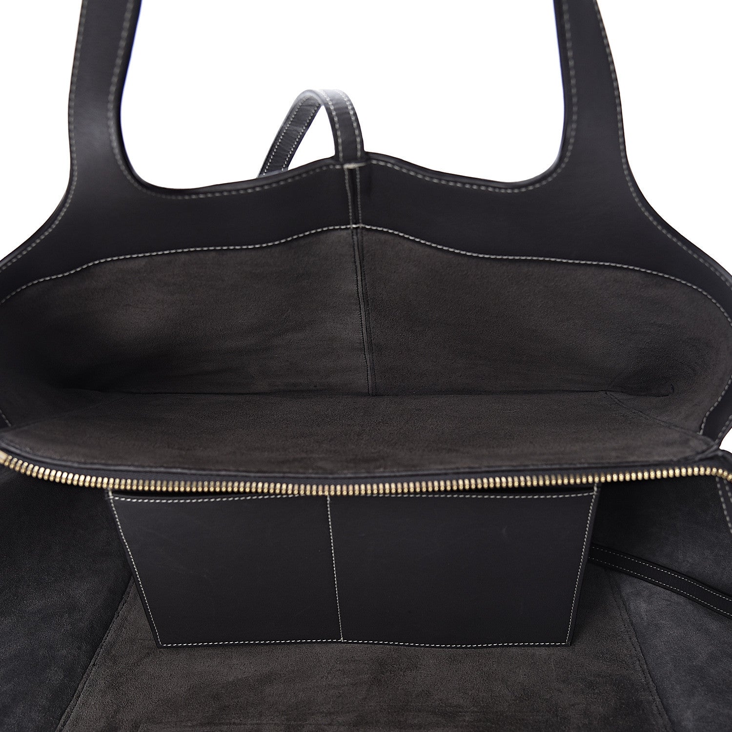 Celine Calfskin Medium Tri-Fold Shoulder Bag Anthracite 7 of 11