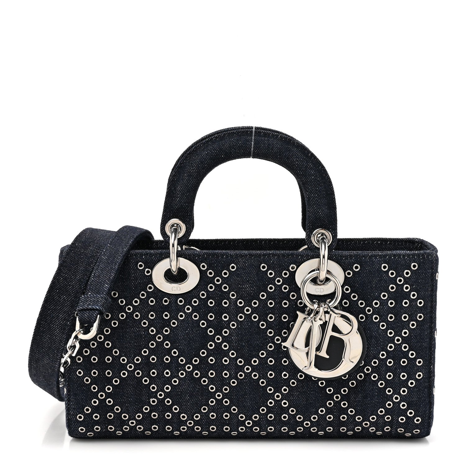 Christian Dior Denim Eyelet Lady D-Joy Blue 1 of 10