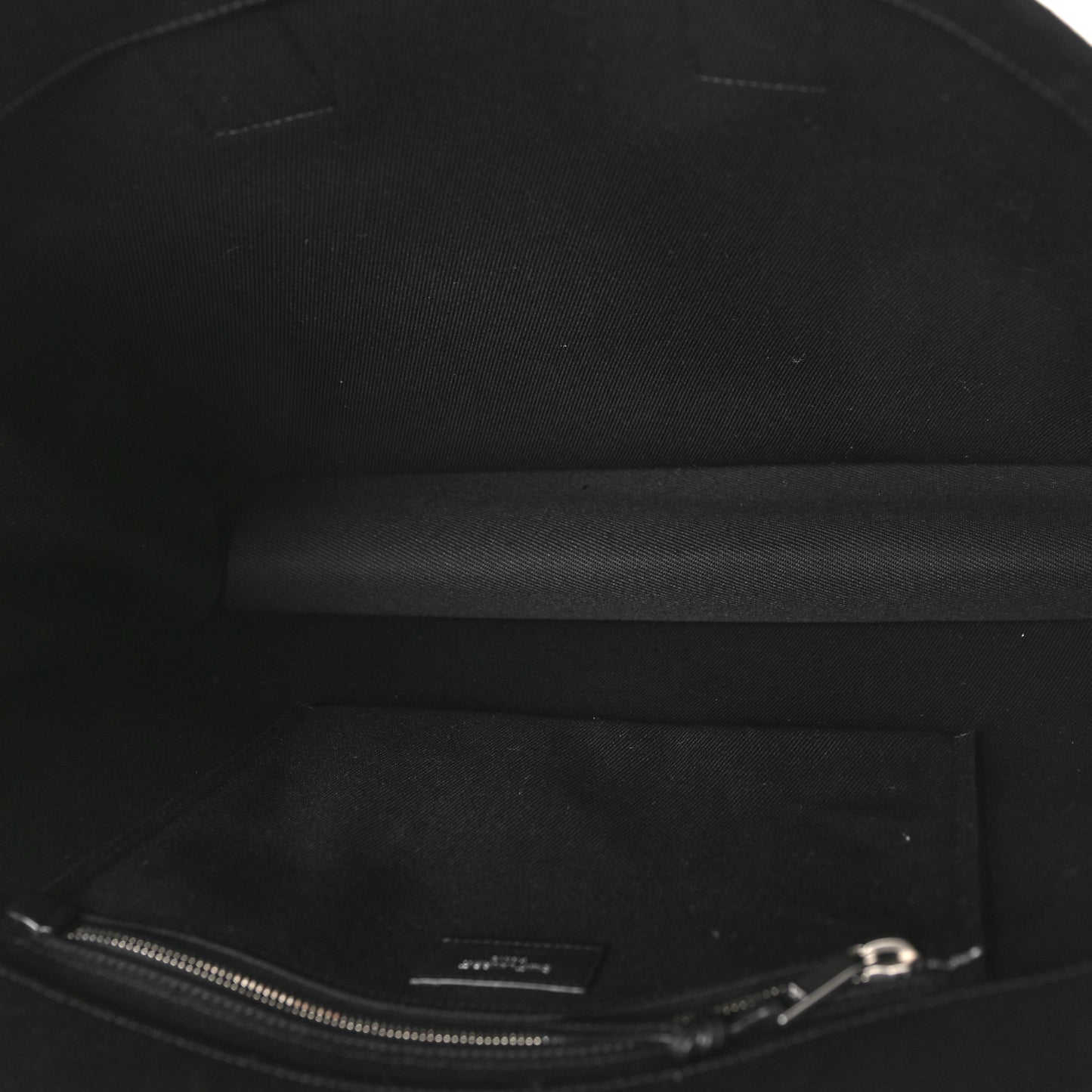 Linen Calfskin Rive Gauche Tote Black