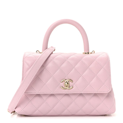 Chanel Caviar Quilted Mini Coco Handle Flap Light Pink 1 of 11