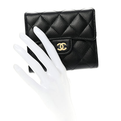 Chanel Caviar Quilted Compact Flap Wallet Black 2 of 8