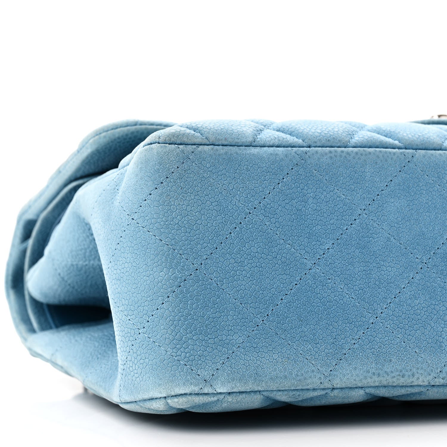 Chanel Iridescent Caviar Quilted Jumbo Double Flap Blue 9 of 10