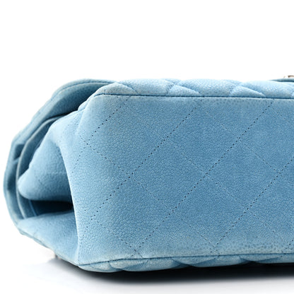 Chanel Iridescent Caviar Quilted Jumbo Double Flap Blue 9 of 10