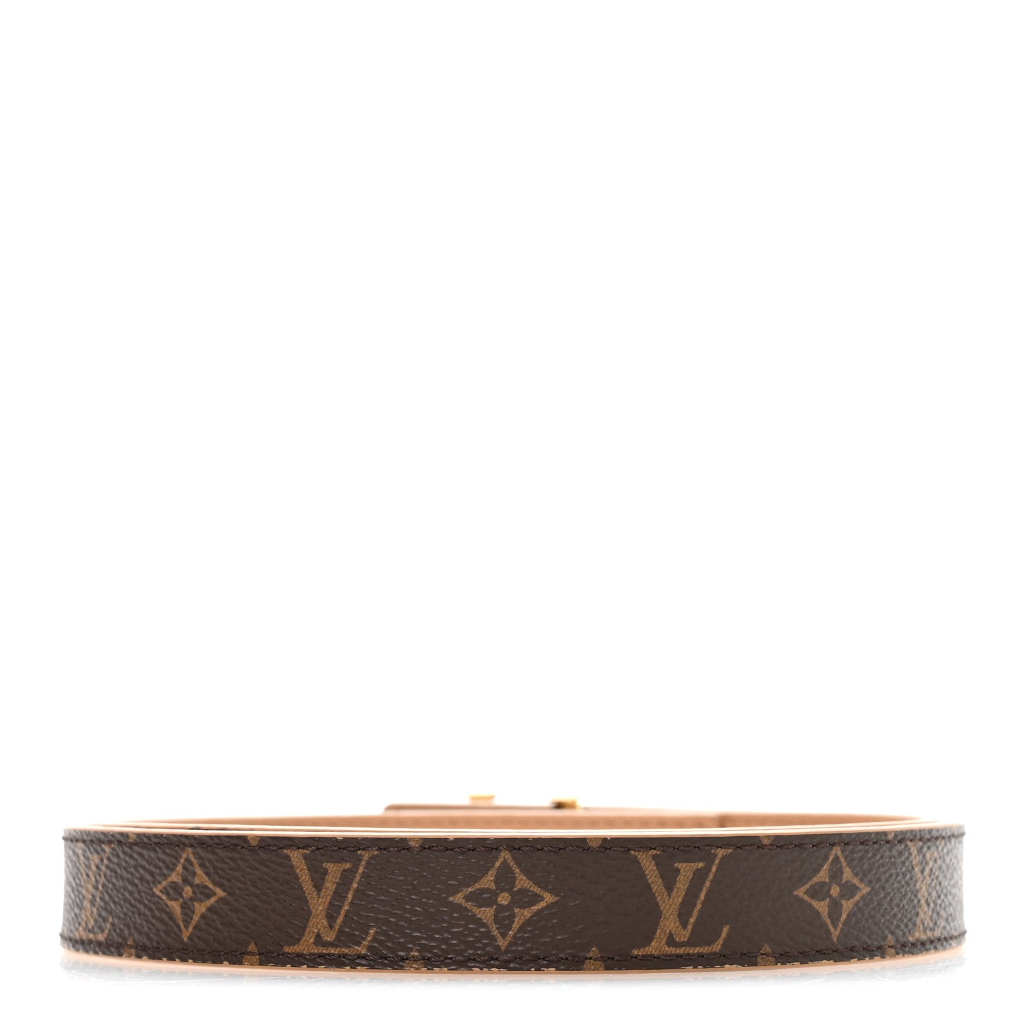 Louis Vuitton Calfskin Monogram 20mm LV Iconic Reversible Belt 75 30 Arizona Beige 3 of 7