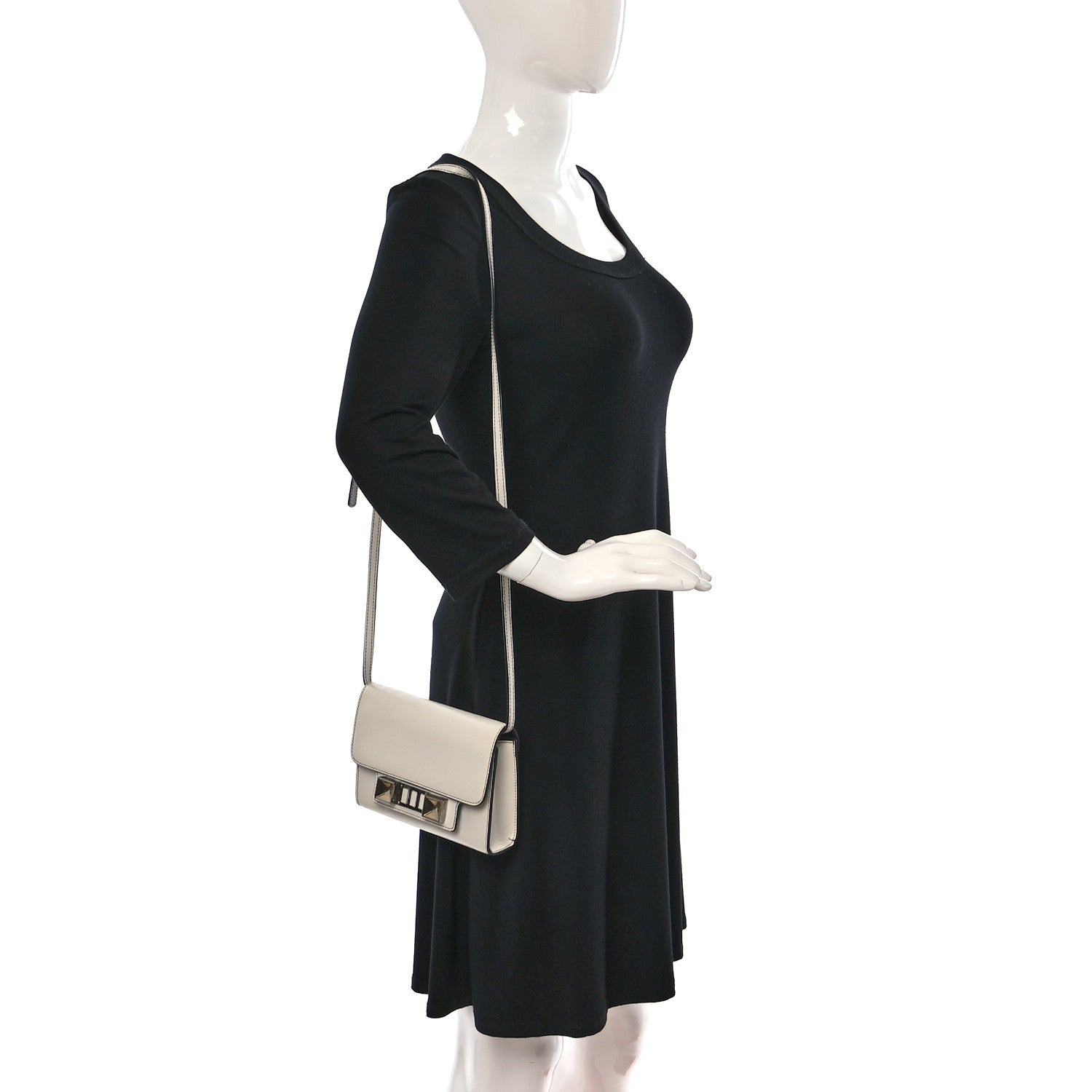 Proenza Schouler Calfskin PS11 Wallet With Strap White 2 of 12