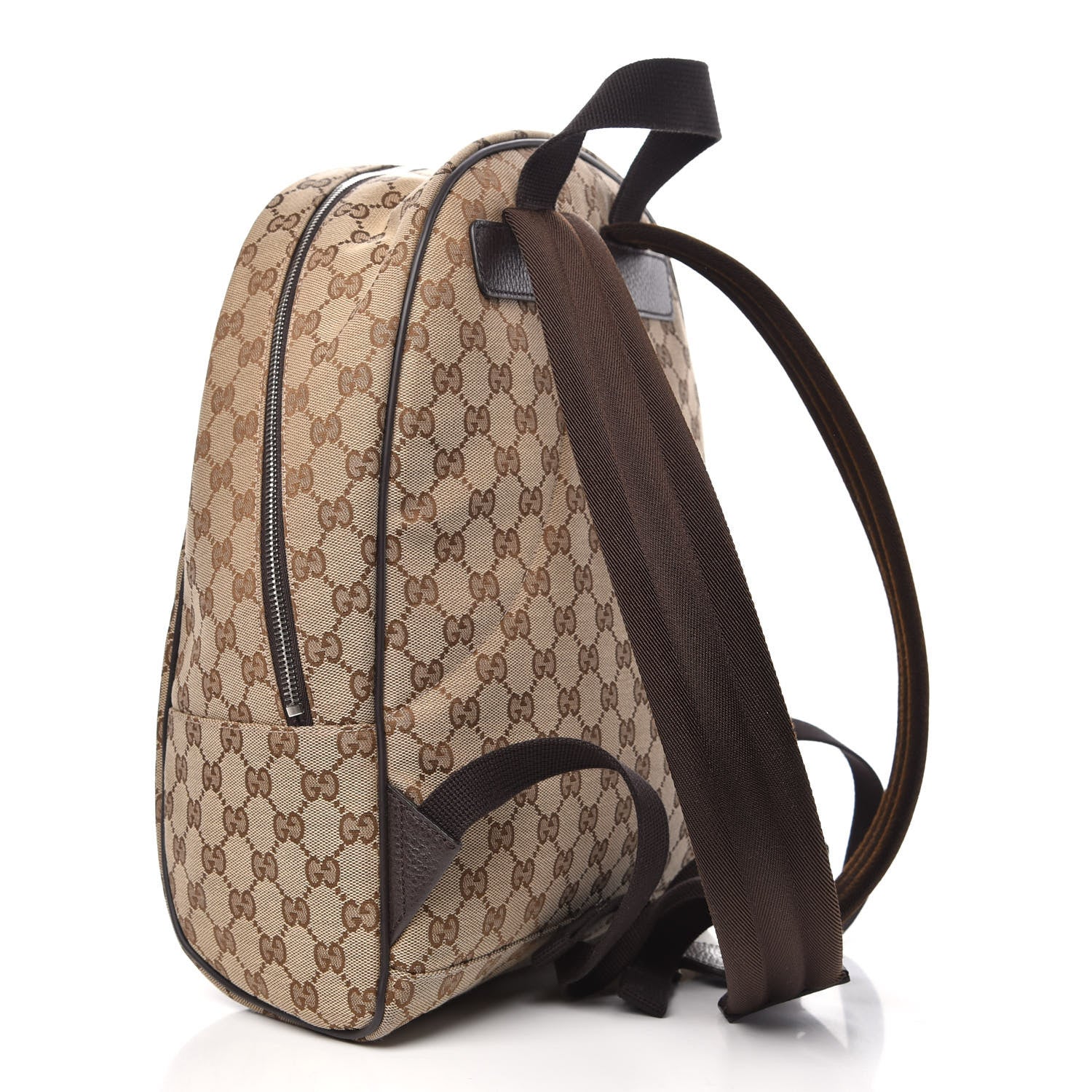 Gucci GG Monogram Travel Backpack Dark Brown 2 of 9