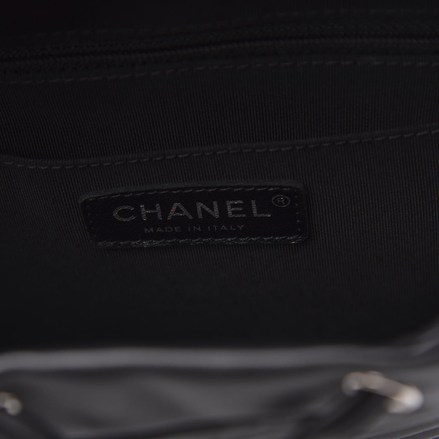 Calfskin Chevron Quilted Small Urban Spirit Backpack Black