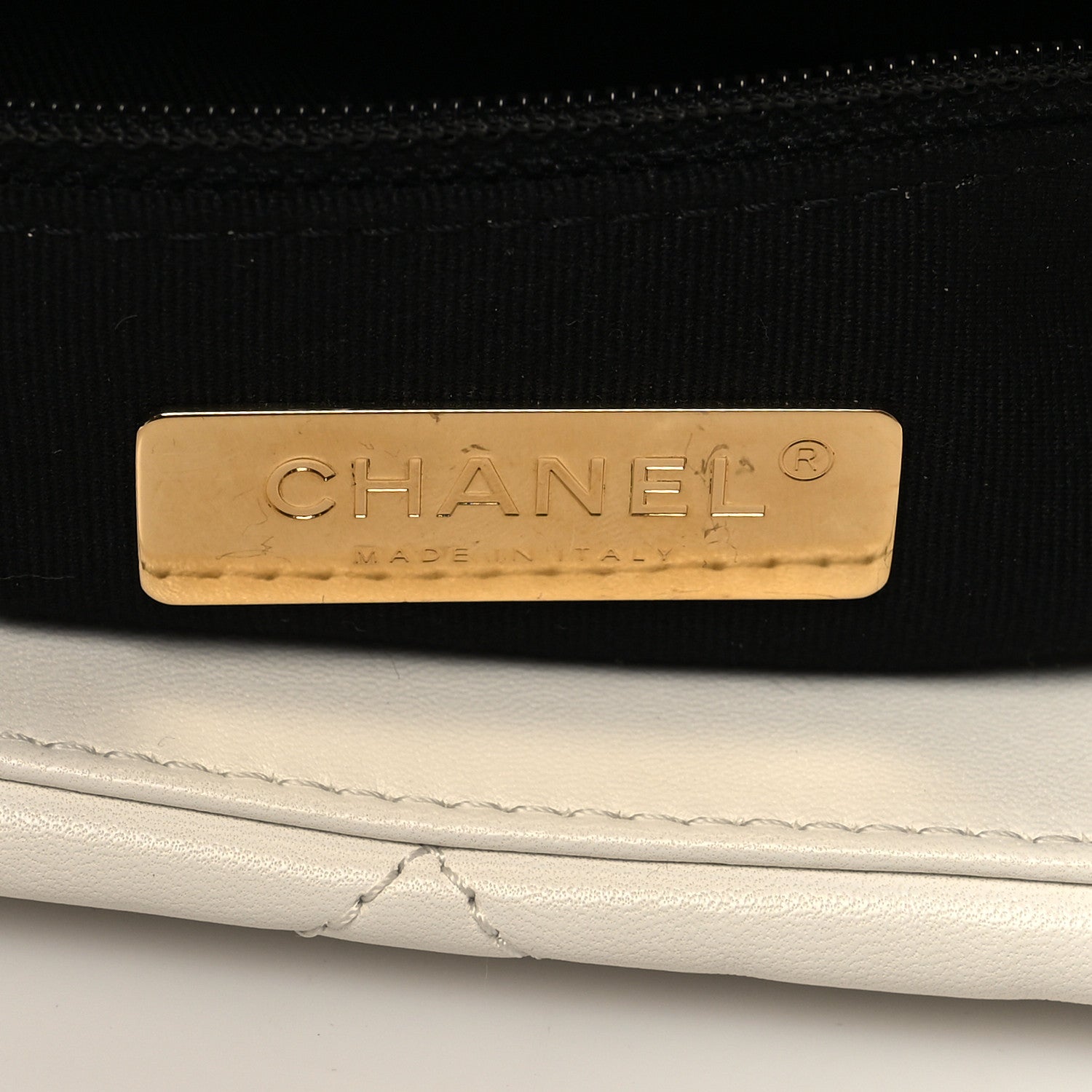 Chanel Lambskin Quilted Large Chanel 19 Flap White 6 of 11