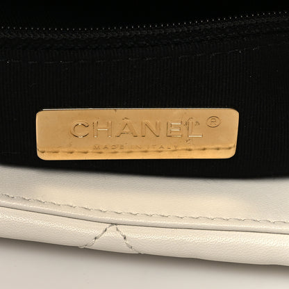 Chanel Lambskin Quilted Large Chanel 19 Flap White 6 of 11