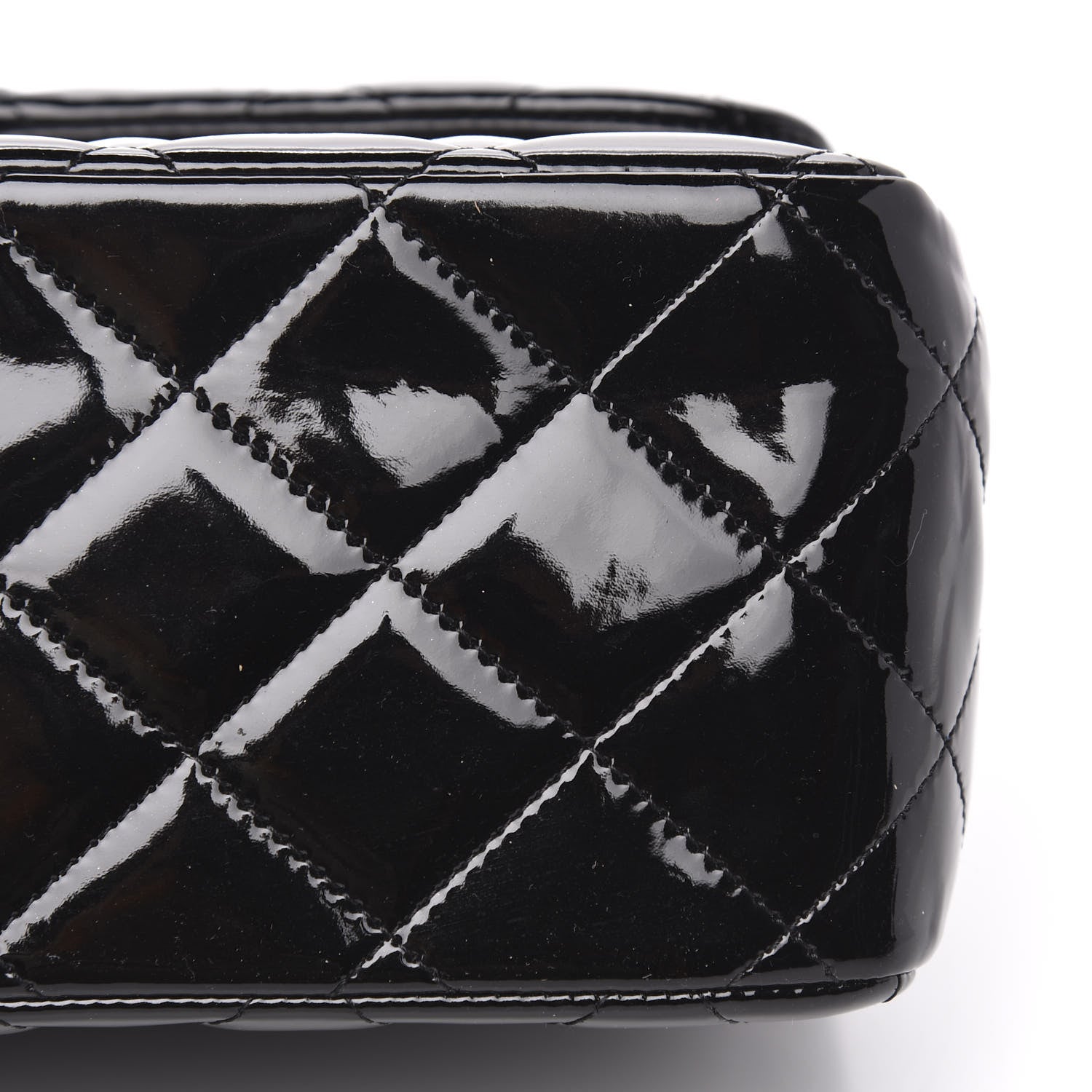Chanel Patent Quilted Jumbo Double Flap Black 10 of 14