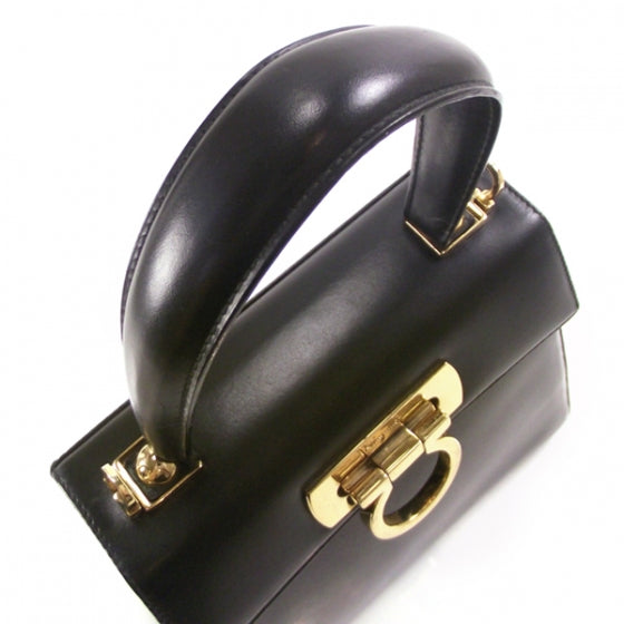 FASHIONPHILE SALVATOREFERRAGAMOLadyGanciniBoxBagBlack 6 of 10