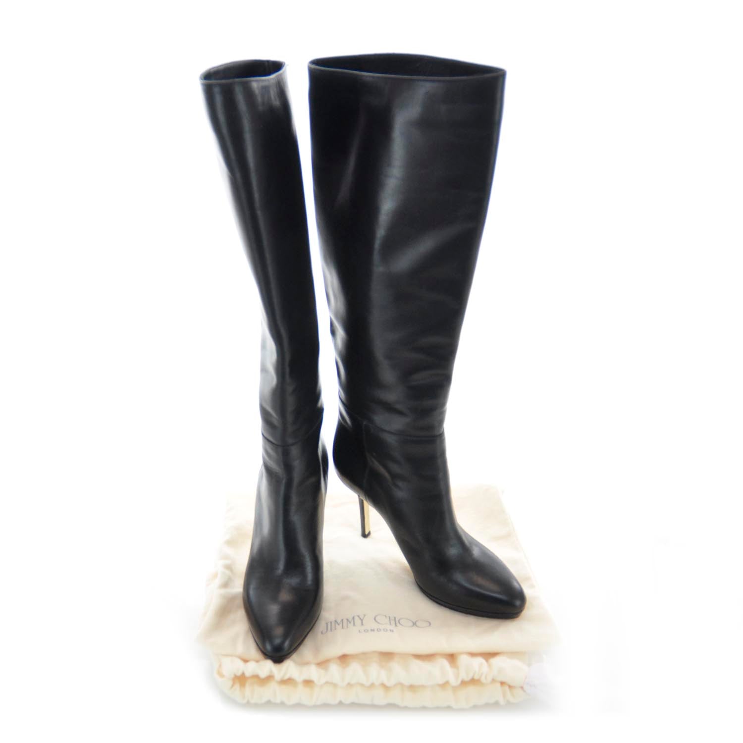 Jimmy Choo Leather Eden Boots 35 Black 6 of 7