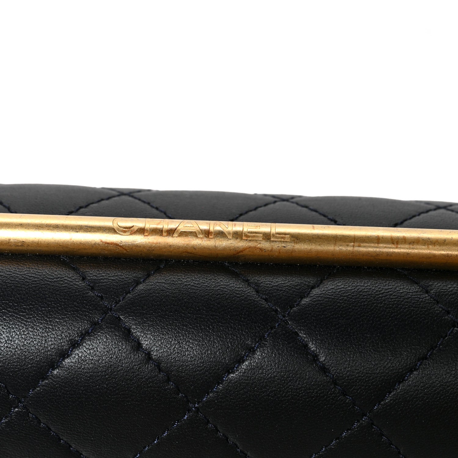 Chanel Lambskin Quilted La Parisienne Top Handle Flap Dark Blue 10 of 11