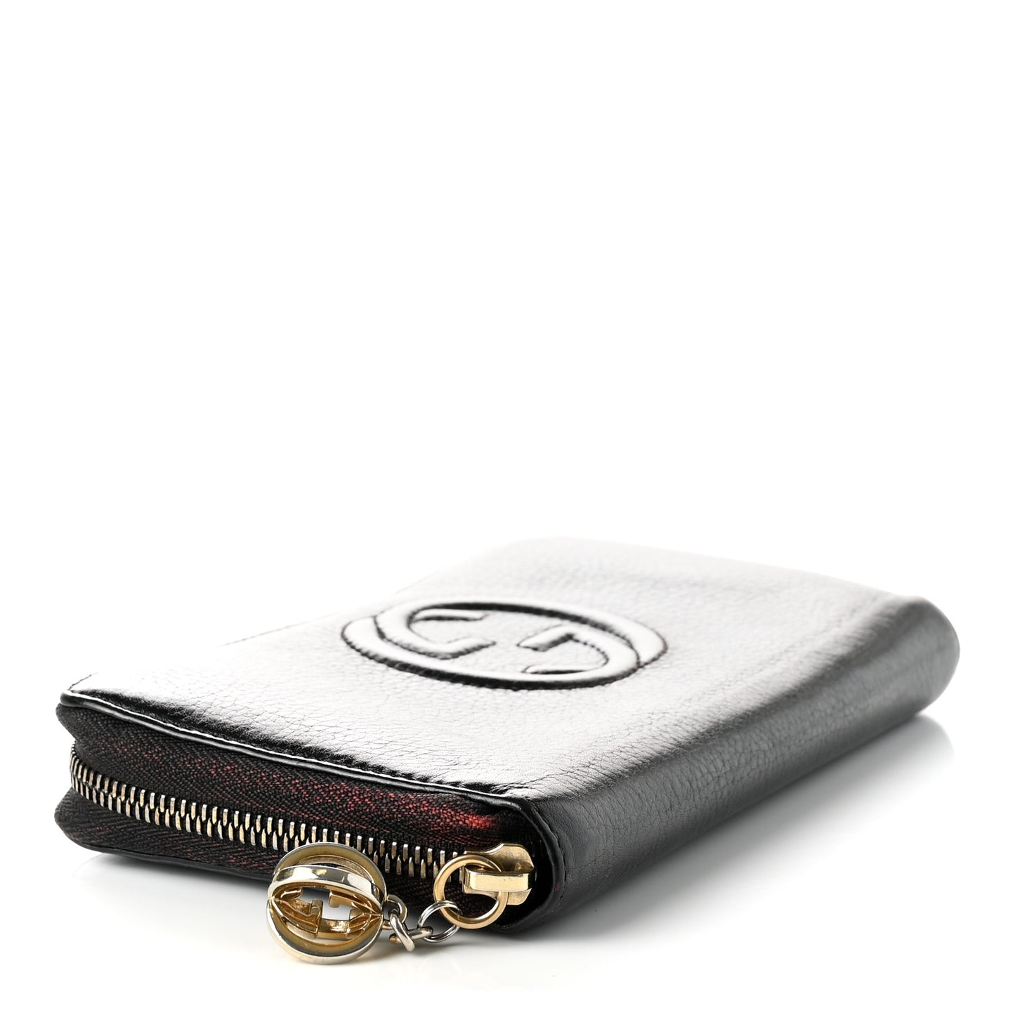 Pebbled Calfskin Soho Zip Around Wallet Black