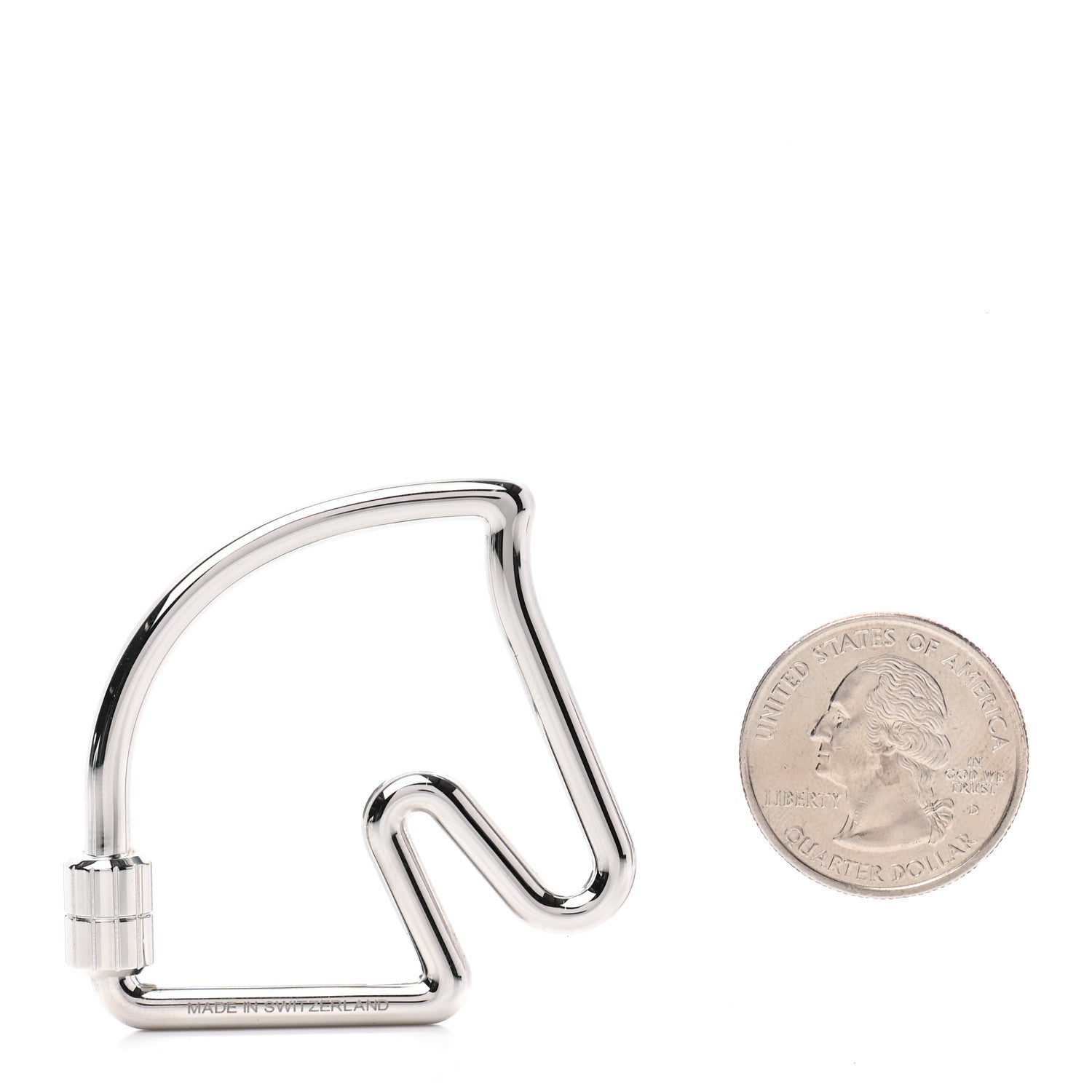 Hermes Palladium Cheval Key Ring 2 of 5