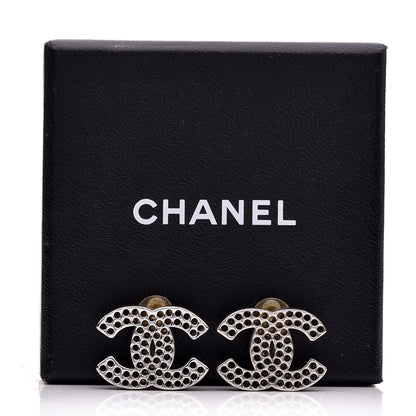 Chanel CC Clip On Earrings Silver 6 of 6