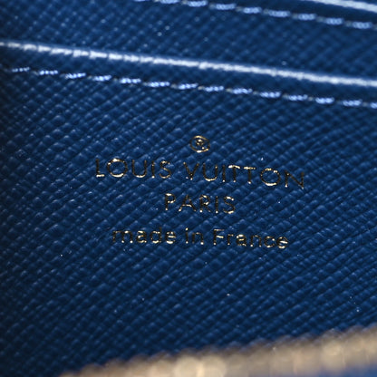 Louis Vuitton Denim Monogram Jacquard Zippy Coin Purse Bleu 6 of 6