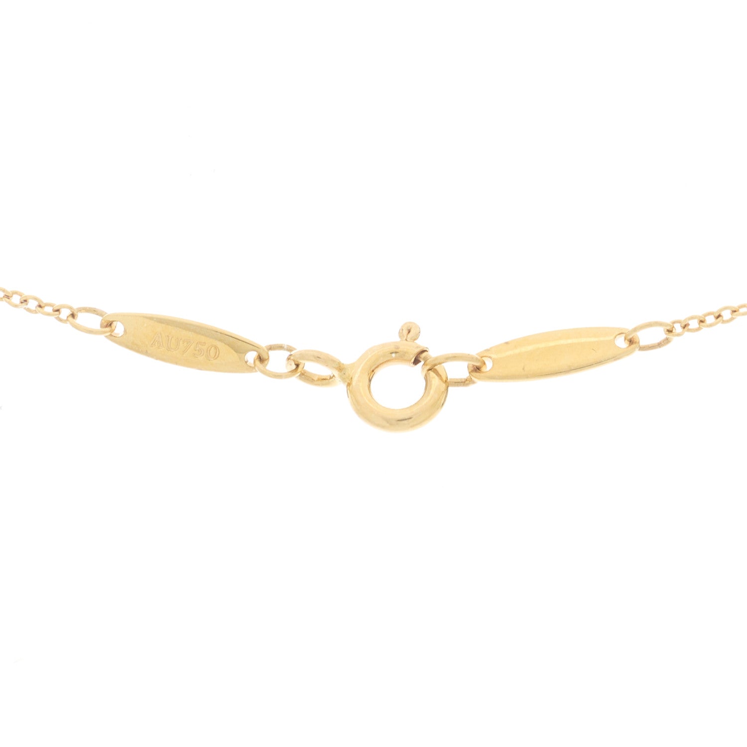 Tiffany 18K Yellow Gold Diamond .14ct Elsa Peretti Diamonds by the Yard Pendant Necklace 4 of 5