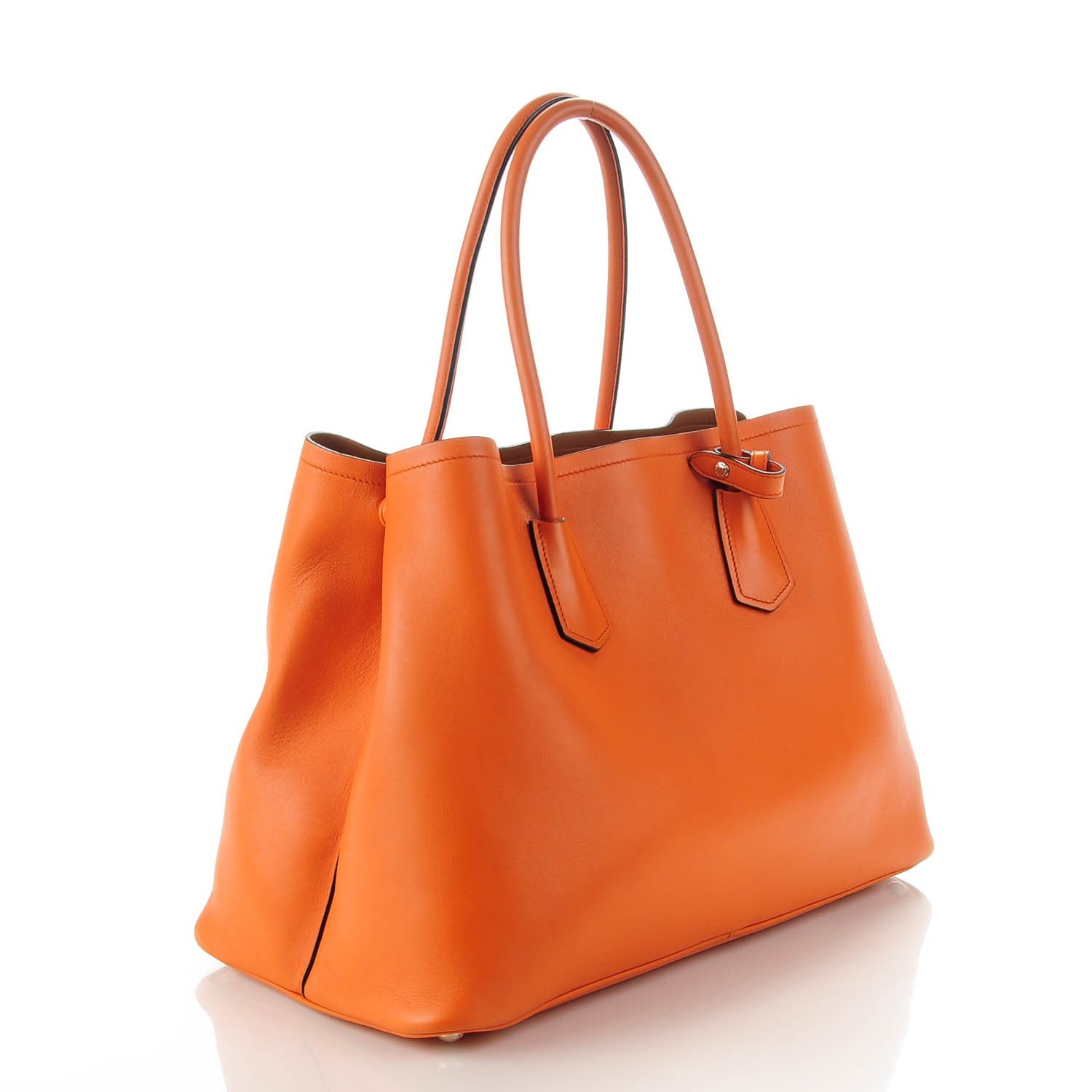 Prada City Calf Double Bag Papaya 3 of 7