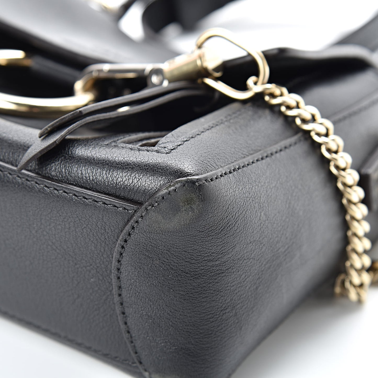 Calfskin Mini Faye Day Shoulder Bag Black