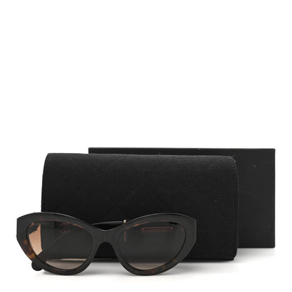 Chanel Acetate Tweed Wool CC Chain Sunglasses 5513 Tortoise 7 of 7