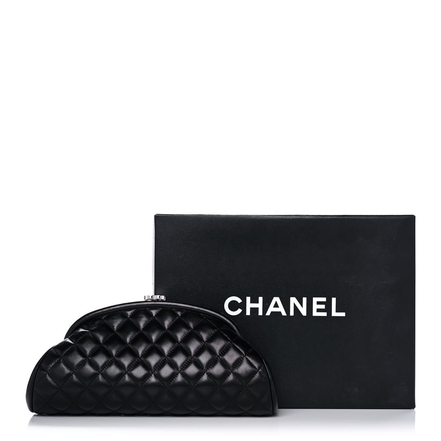 Lambskin Quilted Timeless Clutch Black
