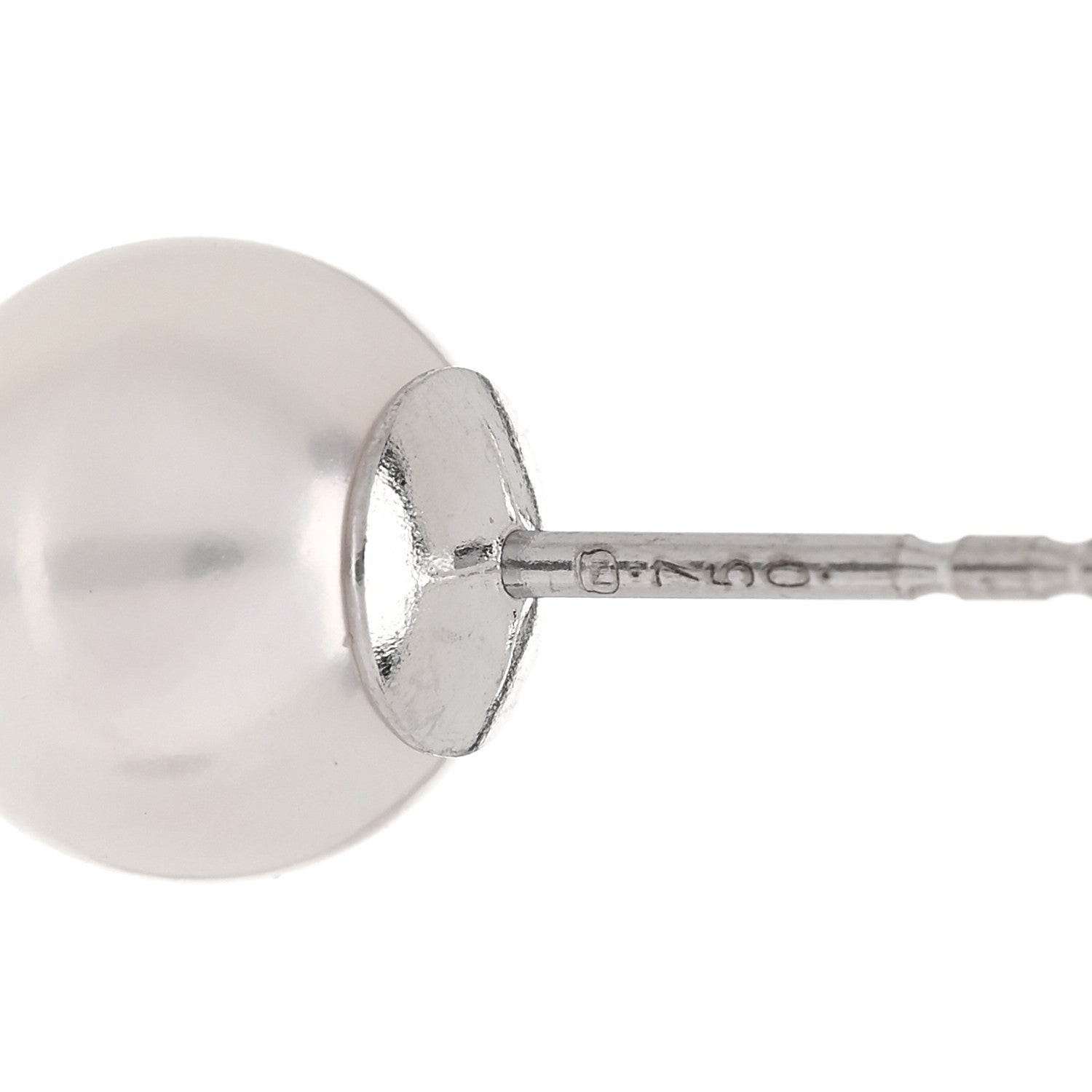 Mikimoto 18K White Gold Akoya Cultured Pearl 8-8.5mm Stud Earrings 4 of 5