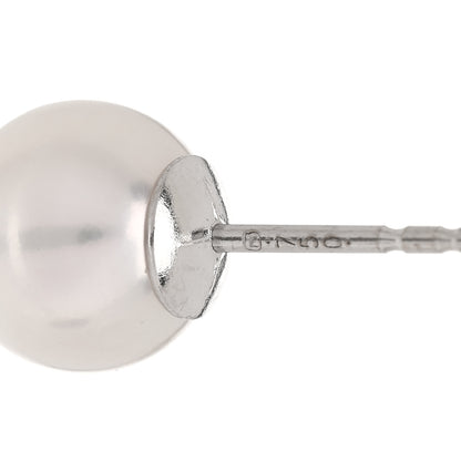 Mikimoto 18K White Gold Akoya Cultured Pearl 8-8.5mm Stud Earrings 4 of 5