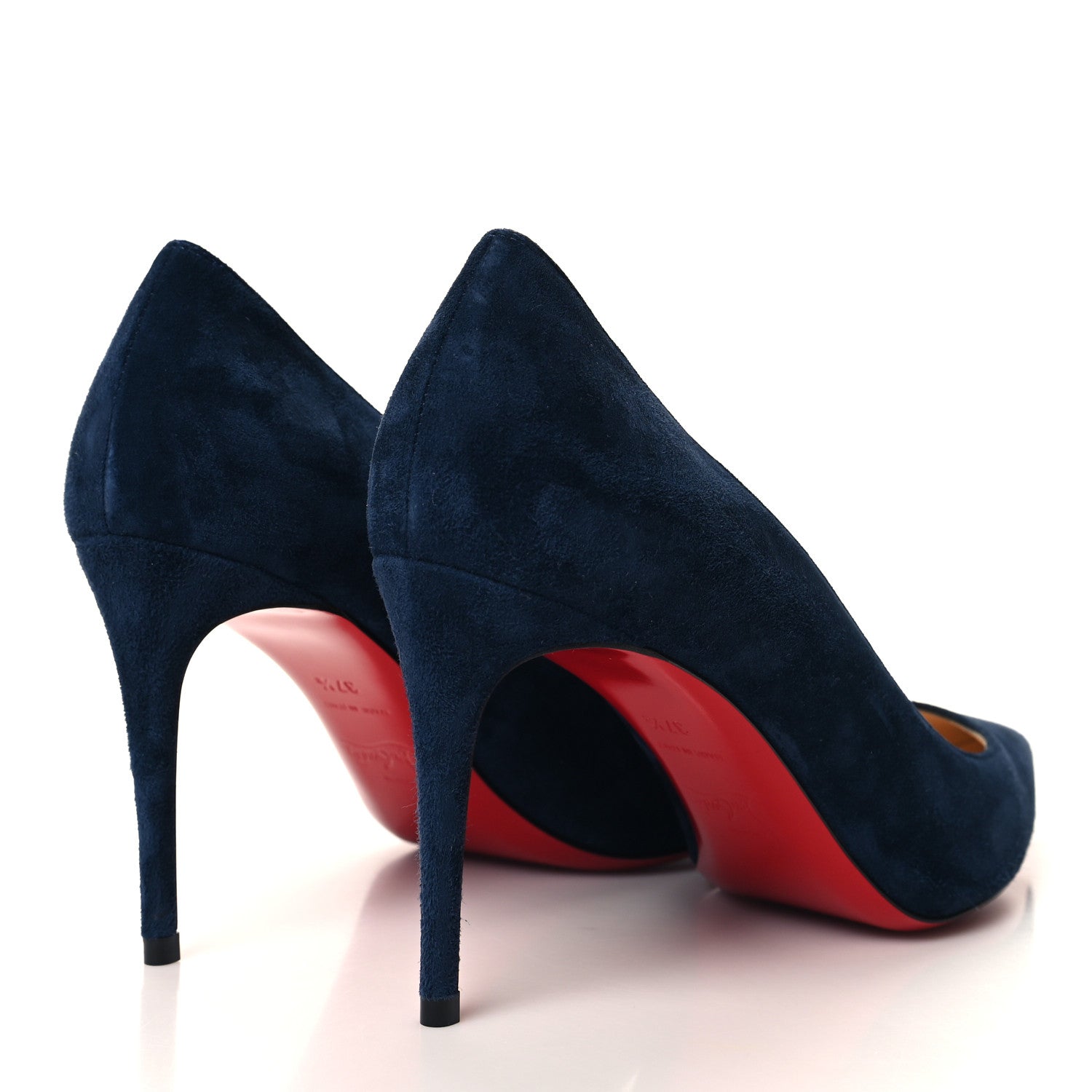 Christian Louboutin Veau Velours Pigalle Follies 85 Pumps 37.5 Navy 4 of 7