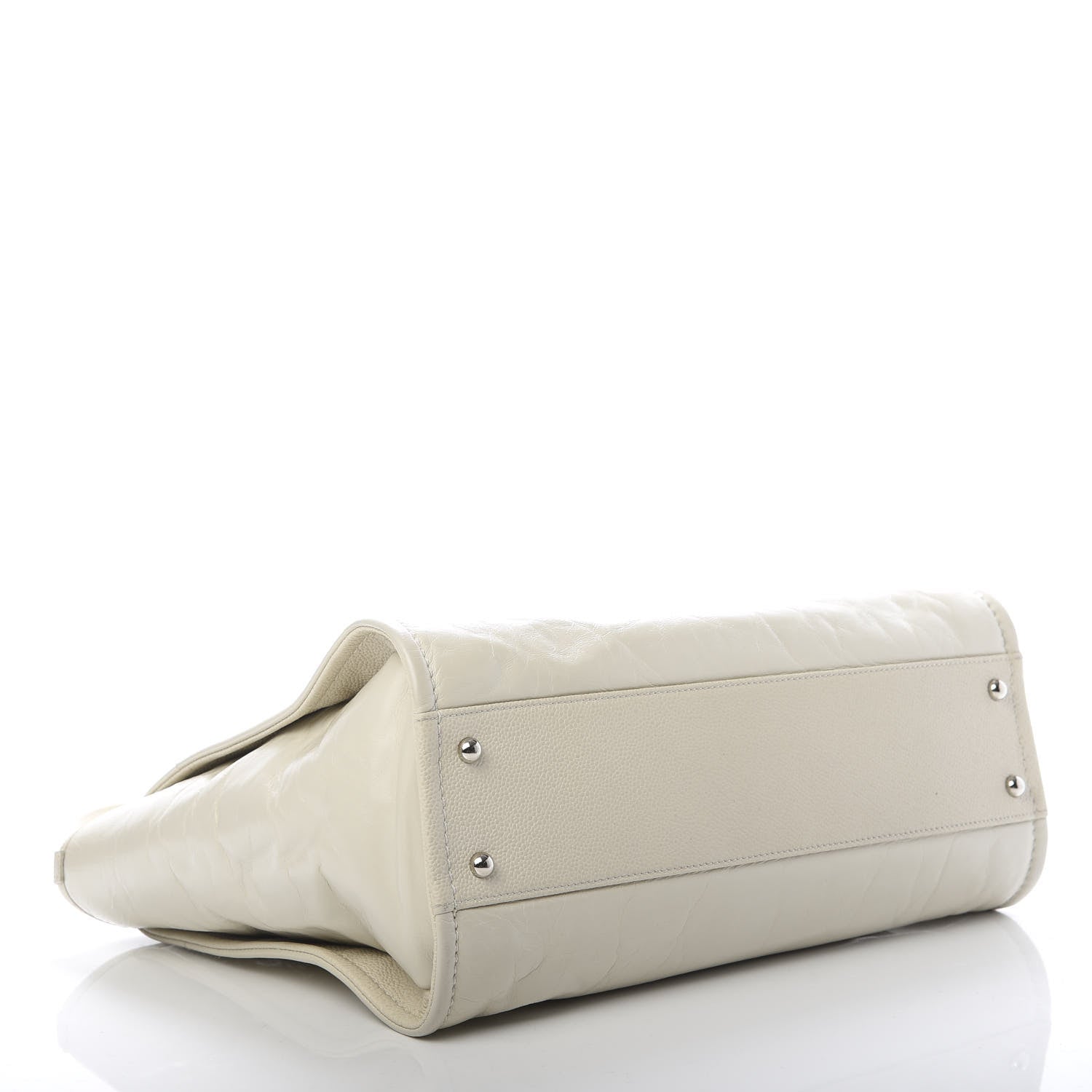 Chanel Glazed Calfskin Small Deauville Tote Ivory 4 of 12