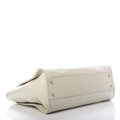 Chanel Glazed Calfskin Small Deauville Tote Ivory 4 of 12