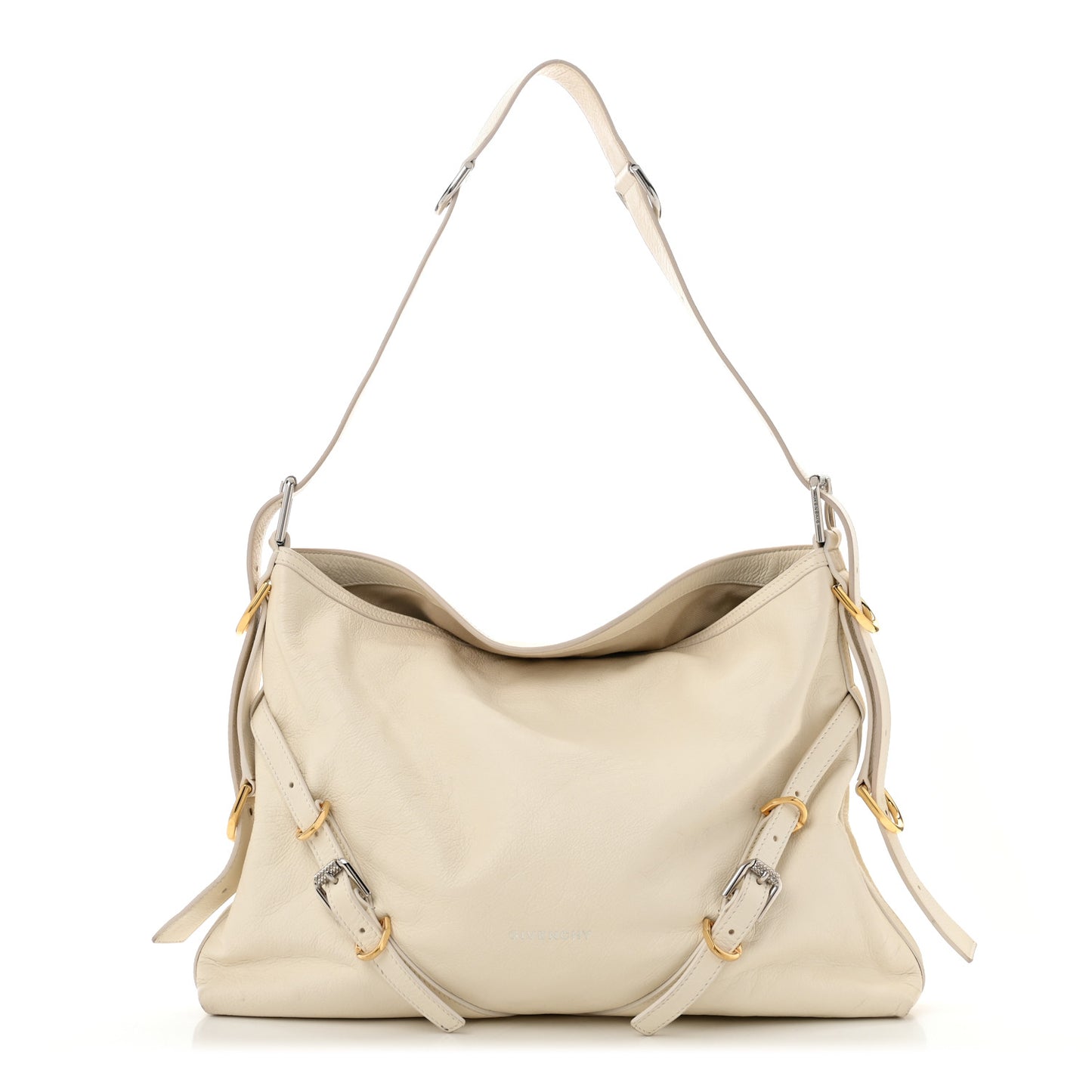 Calfskin Medium Voyou Bag Natural Beige