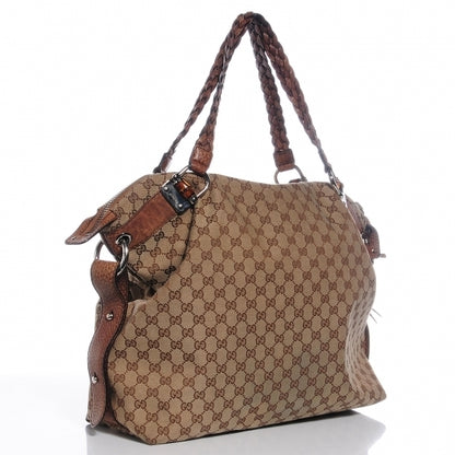 Gucci Monogram Large Bamboo Bar Tassel Shoulder Bag Brown 3 of 8