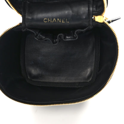 Chanel Lambskin Vanity Cosmetic Case Black 5 of 8