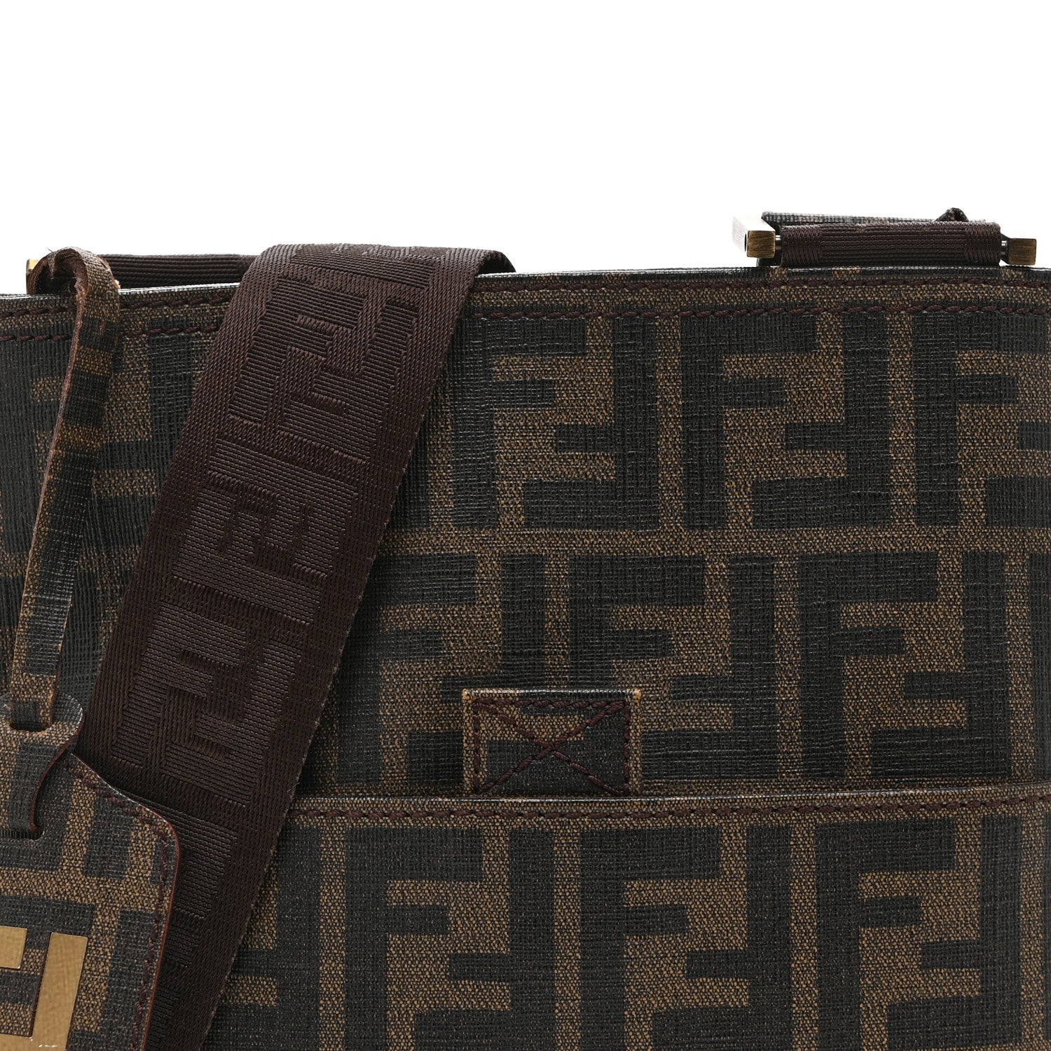 Fendi Zucca Spalmati Messenger Bag Tobacco 9 of 12